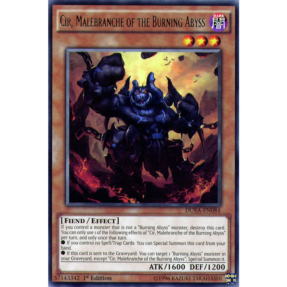 Cir, Malebranche of the Burning Abyss DUEA-EN084 Yu-Gi-Oh! Card from the Duelist Alliance Set