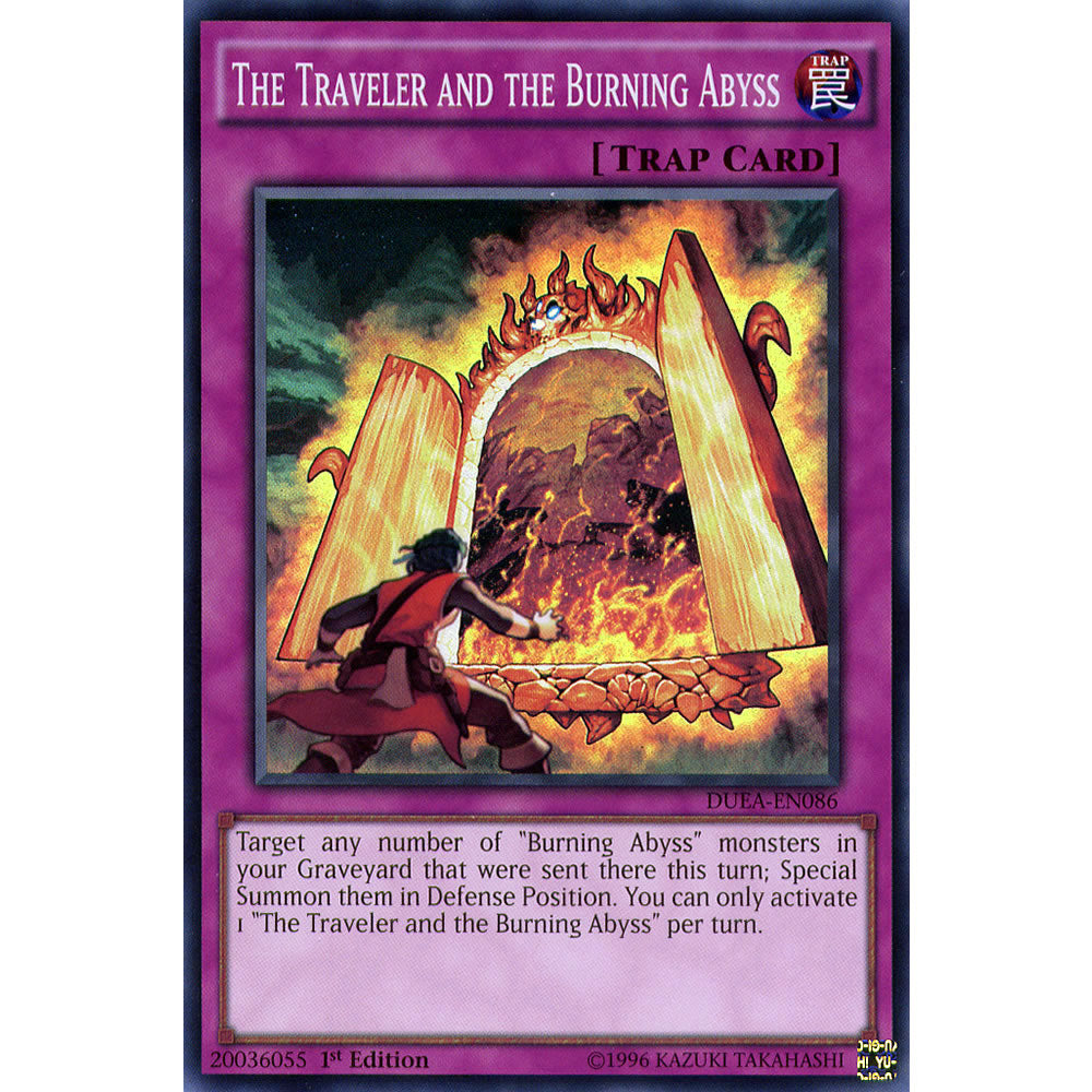 The Traveler and the Burning Abyss DUEA-EN086 Yu-Gi-Oh! Card from the Duelist Alliance Set