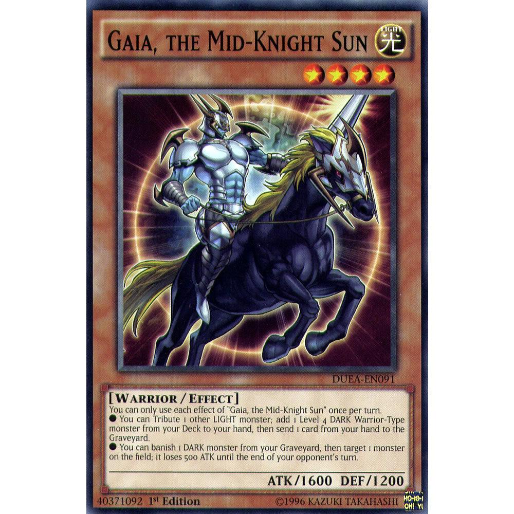Gaia, the Mid-Knight Sun DUEA-EN091 Yu-Gi-Oh! Card from the Duelist Alliance Set