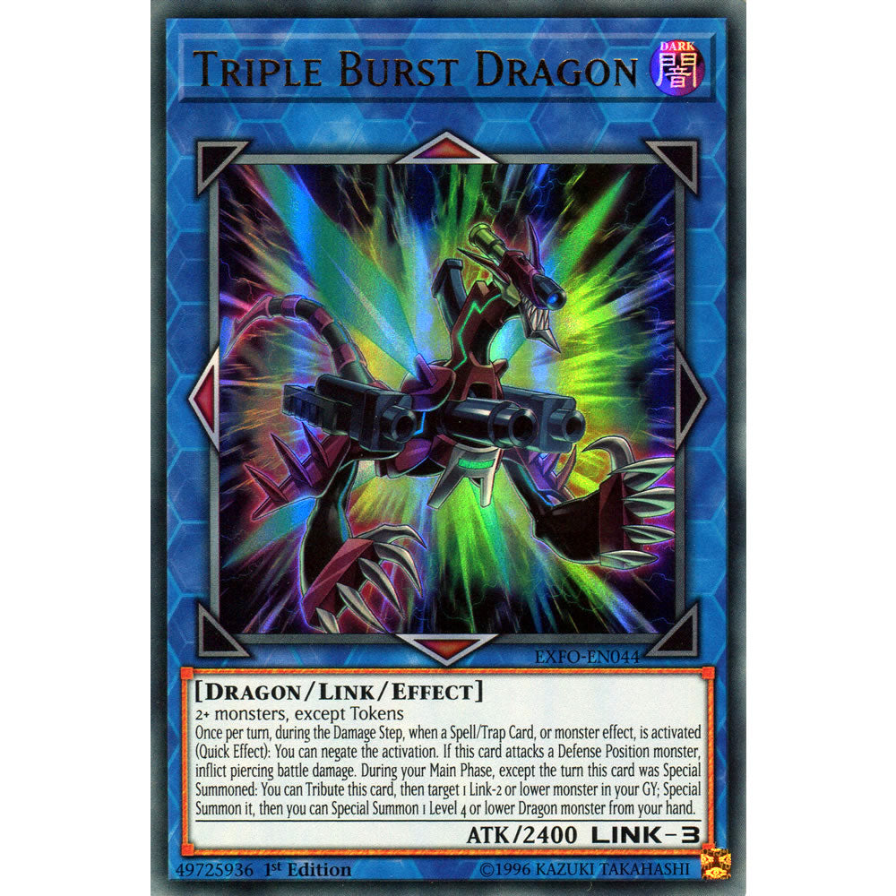 Triple Burst Dragon EXFO-EN044 Yu-Gi-Oh! Card from the Extreme Force Set