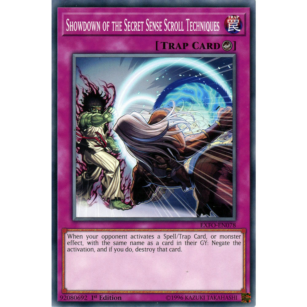 Showdown of the Secret Sense Scroll Techniques EXFO-EN078 Yu-Gi-Oh! Card from the Extreme Force Set