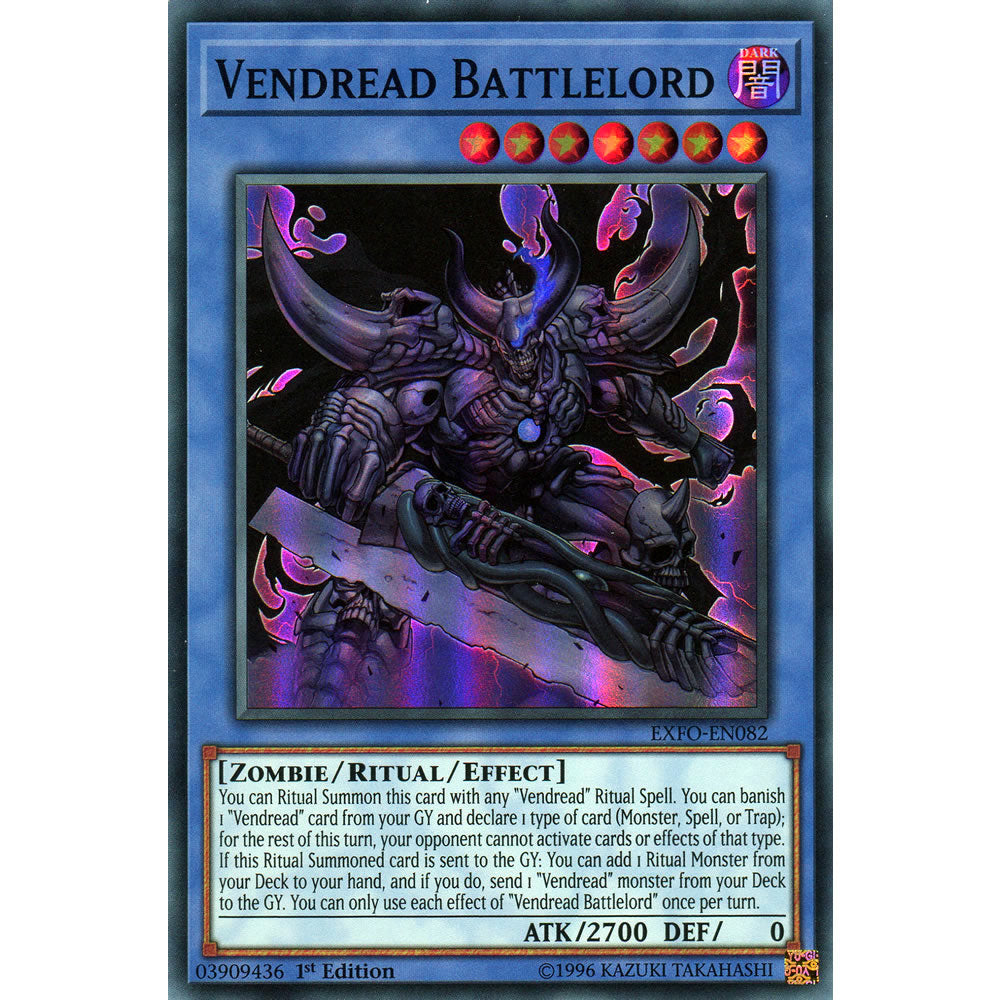 Vendread Battlelord EXFO-EN082 Yu-Gi-Oh! Card from the Extreme Force Set