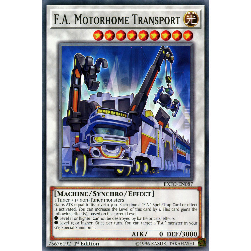 F.A. Motorhome Transport EXFO-EN087 Yu-Gi-Oh! Card from the Extreme Force Set