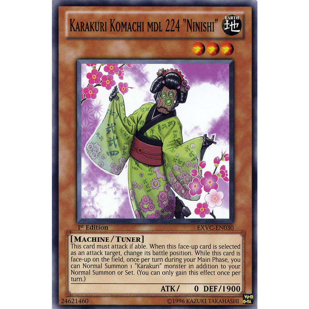 Karakuri Komachi mdl 224 Ninishi EXVC-EN030 Yu-Gi-Oh! Card from the Extreme Victory Set