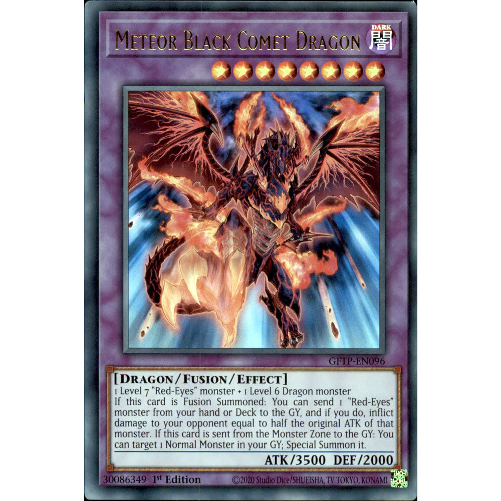 Meteor Black Comet Dragon GFTP-EN096 Yu-Gi-Oh! Card from the Ghosts from the Past Set
