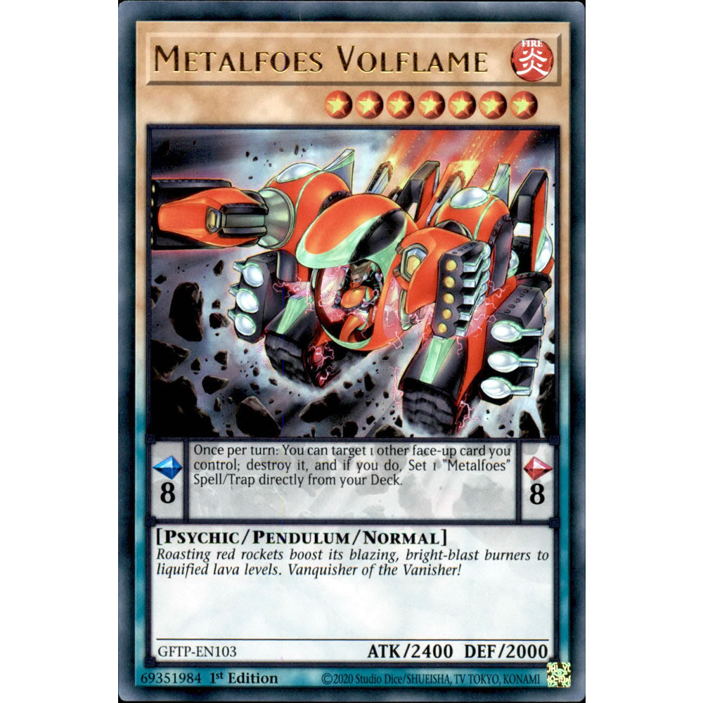 Metalfoes Volflame GFTP-EN103 Yu-Gi-Oh! Card from the Ghosts from the Past Set