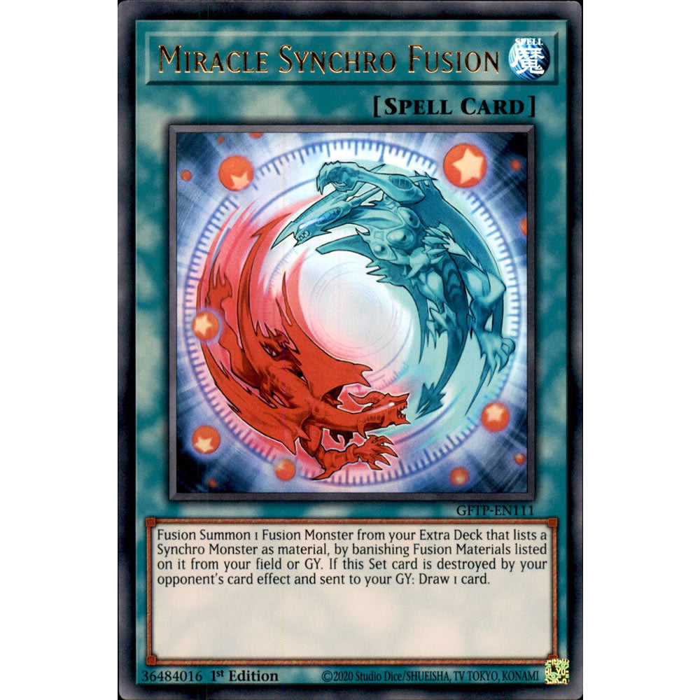 Miracle Synchro Fusion GFTP-EN111 Yu-Gi-Oh! Card from the Ghosts from the Past Set