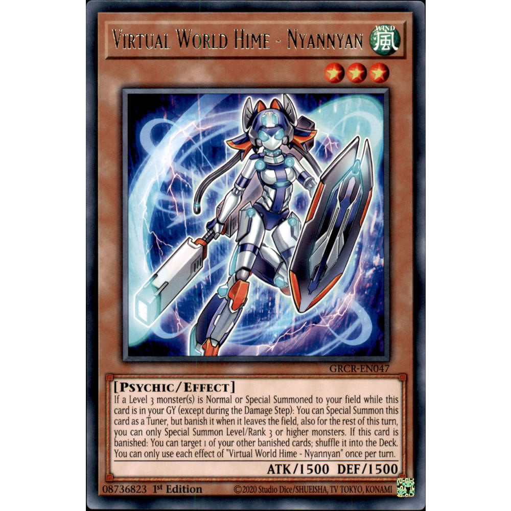 Virtual World Hime - Nyannyan GRCR-EN047 Yu-Gi-Oh! Card from the The Grand Creators Set