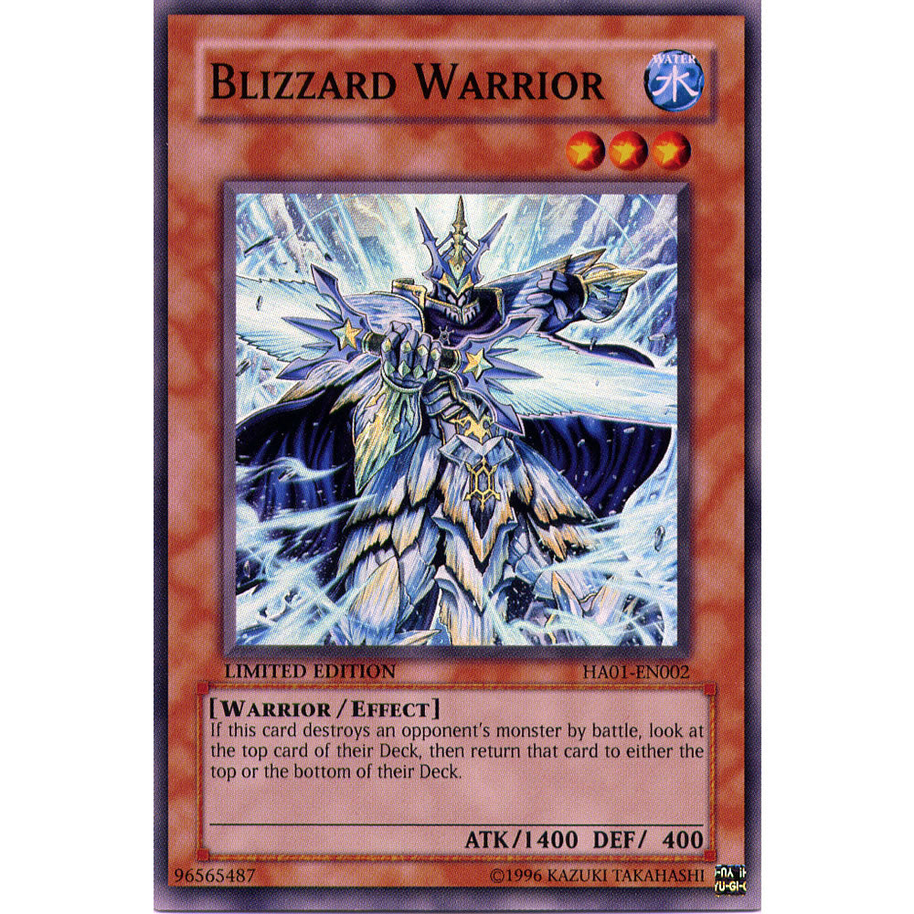 Blizzard Warrior HA01-EN002 Yu-Gi-Oh! Card - Deckboosters Blizzard Warrior HA01-EN002 Yu-Gi-Oh! Card - Deckboosters
