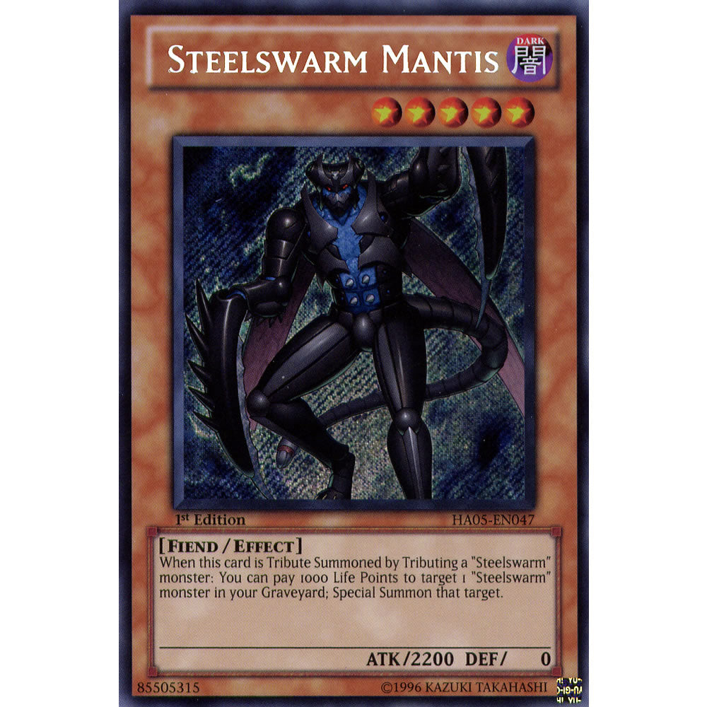 Steelswarm Mantis HA05-EN047 Yu-Gi-Oh! Card from the Hidden Arsenal 5: Steelswarm Invasion Set