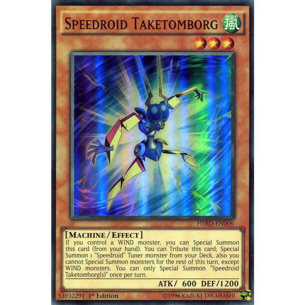 Speedroid Taketomborg HSRD-EN006 Yu-Gi-Oh! Card Speedroid Taketomborg HSRD-EN006 Yu-Gi-Oh! Card