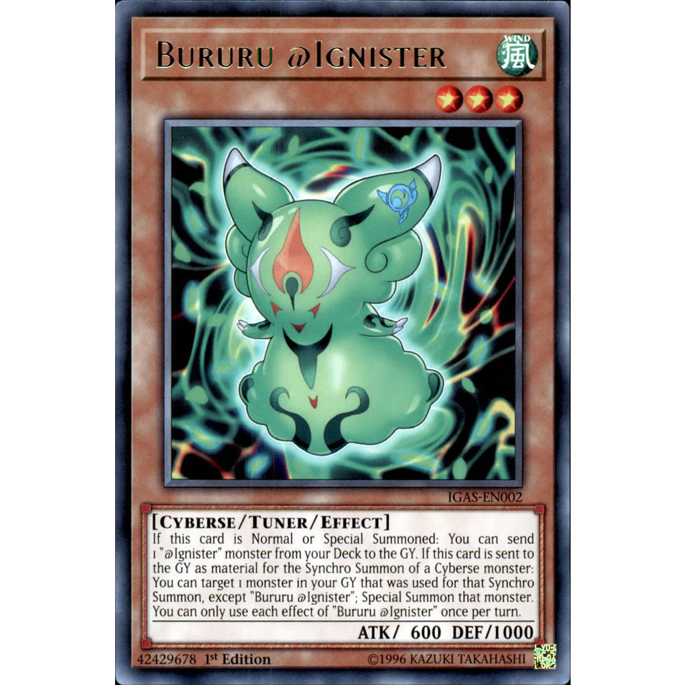 Bururu @Ignister IGAS-EN002 Yu-Gi-Oh! Card from the Ignition Assault Set
