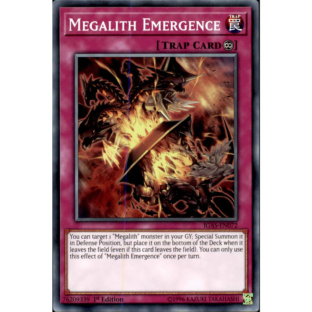 Megalith Emergence IGAS-EN072 Yu-Gi-Oh! Card from the Ignition Assault Set