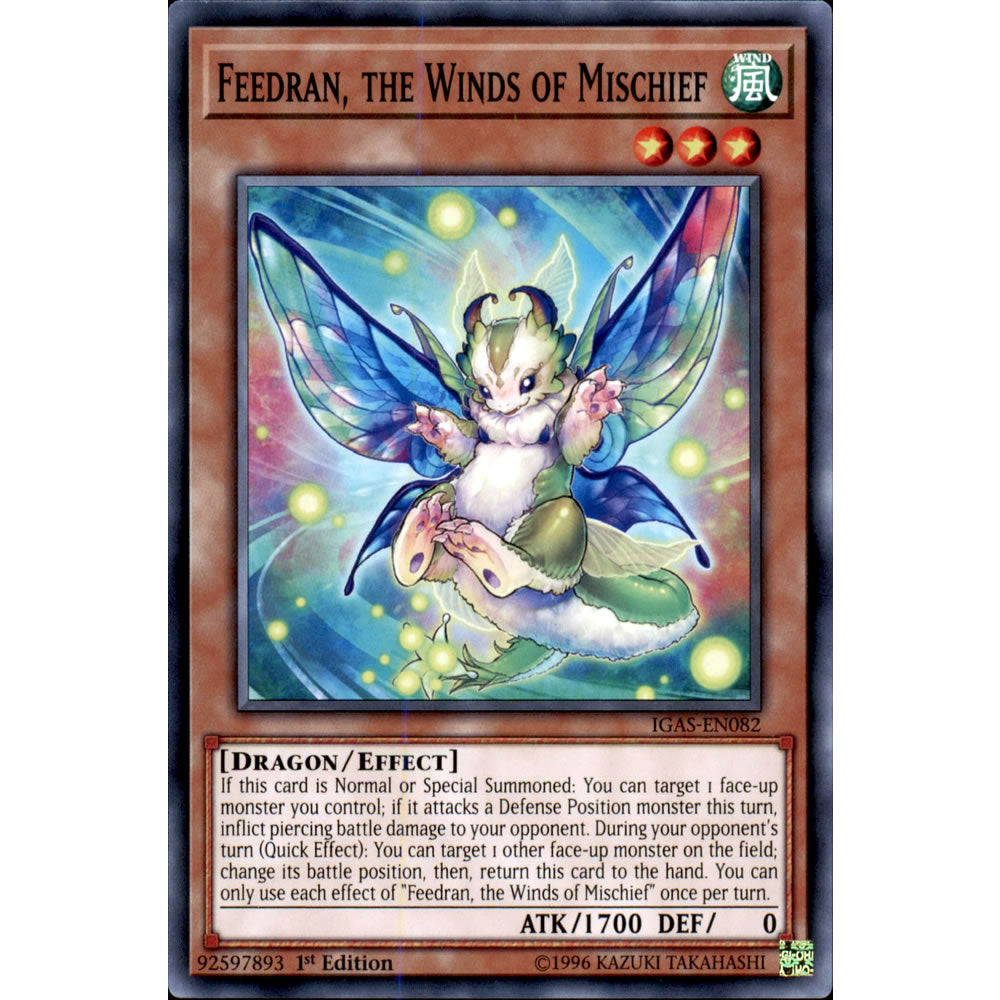 Feedran, the Winds of Mischief IGAS-EN082 Yu-Gi-Oh! Card from the Ignition Assault Set