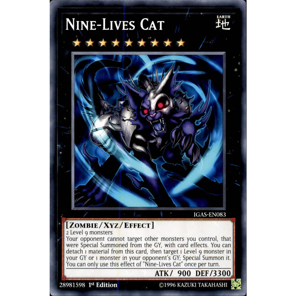 Nine-Lives Cat IGAS-EN083 Yu-Gi-Oh! Card from the Ignition Assault Set