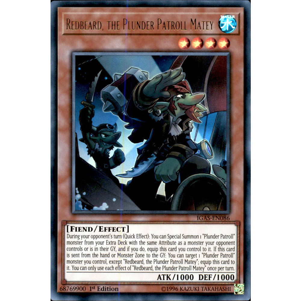 Redbeard, the Plunder Patroll Matey IGAS-EN086 Yu-Gi-Oh! Card from the Ignition Assault Set