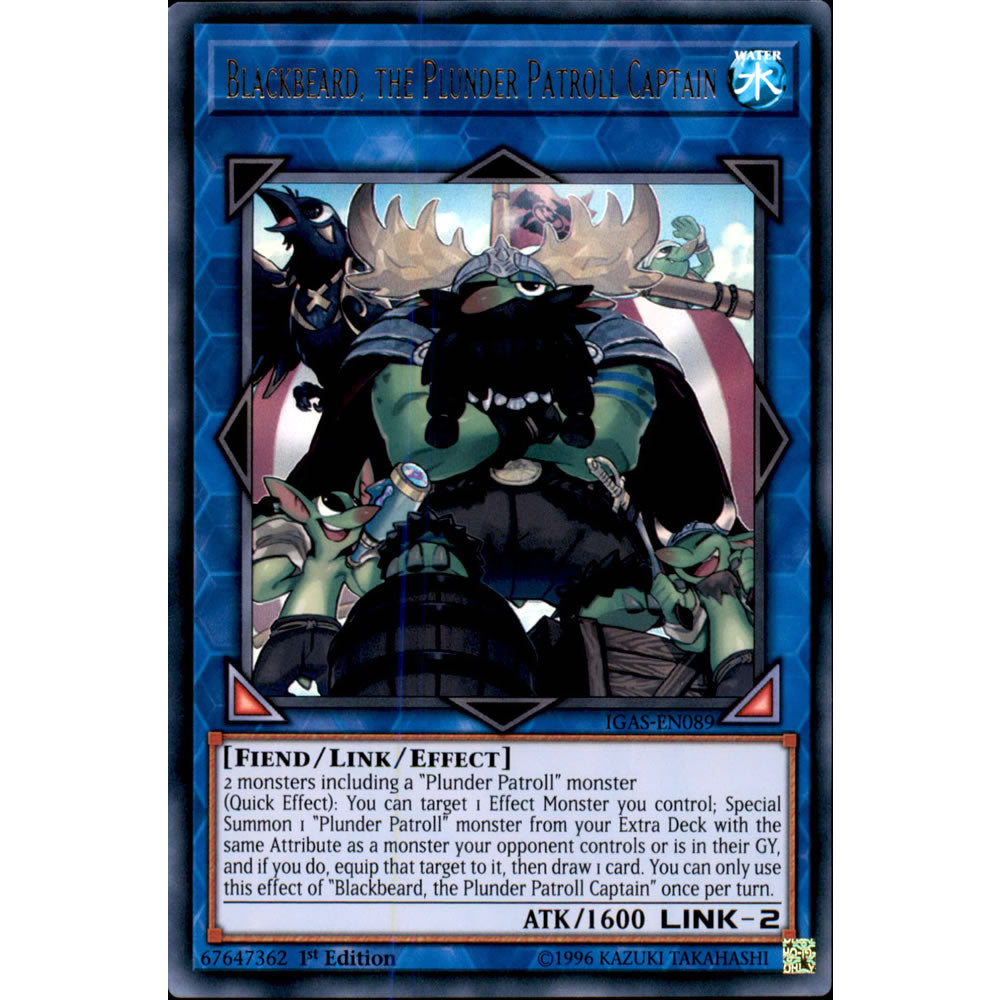 Blackbeard, the Plunder Patroll Captain IGAS-EN089 Yu-Gi-Oh! Card from the Ignition Assault Set