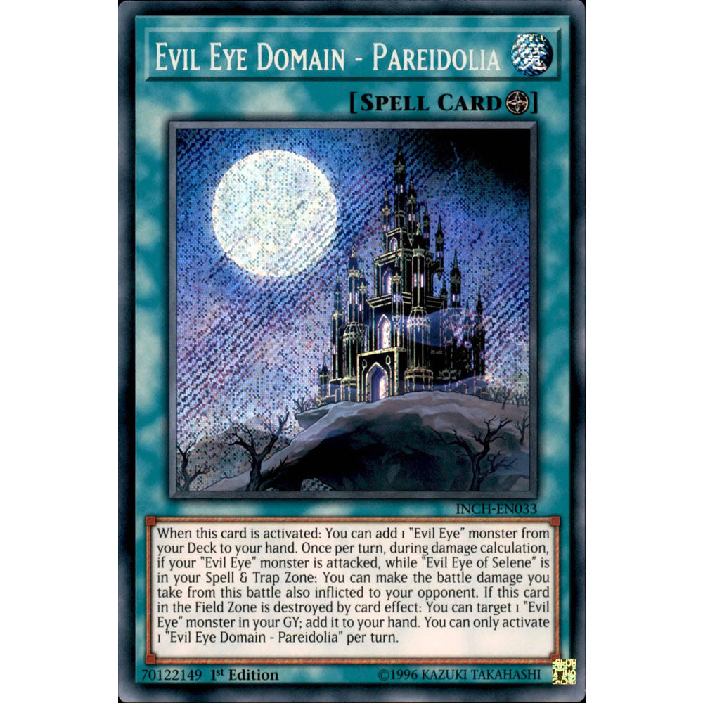 Evil Eye Domain - Pareidolia INCH-EN033 Yu-Gi-Oh! Card from the The Infinity Chasers Set