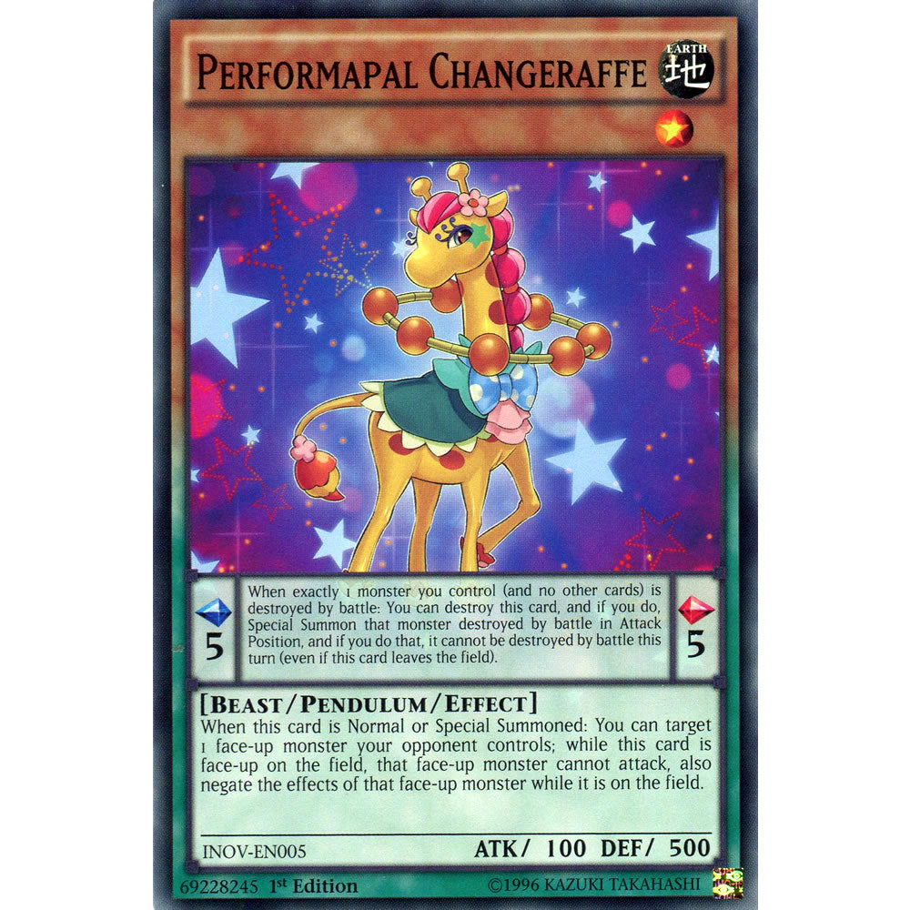 Performapal Changeraffe INOV-EN005 Yu-Gi-Oh! Card from the Invasion: Vengeance Set