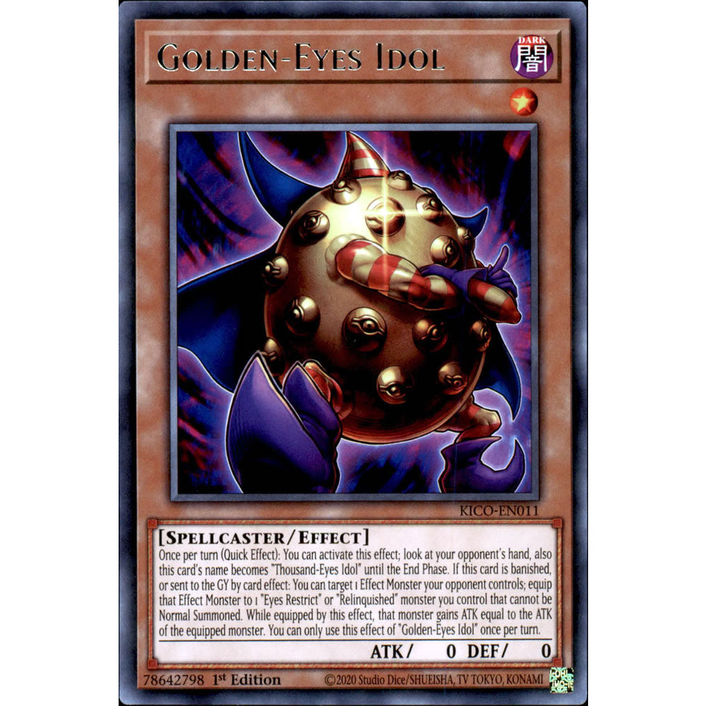yugioh card thousand eyes idol Golden-Eyes Idol KICO-EN011 Yu-Gi-Oh! Card