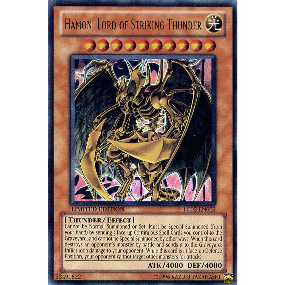 Hamon, Lord of Striking Thunder LC02-EN002 Yu-Gi-Oh! Card Hamon, Lord of Striking Thunder LC02-EN002 Yu-Gi-Oh! Card