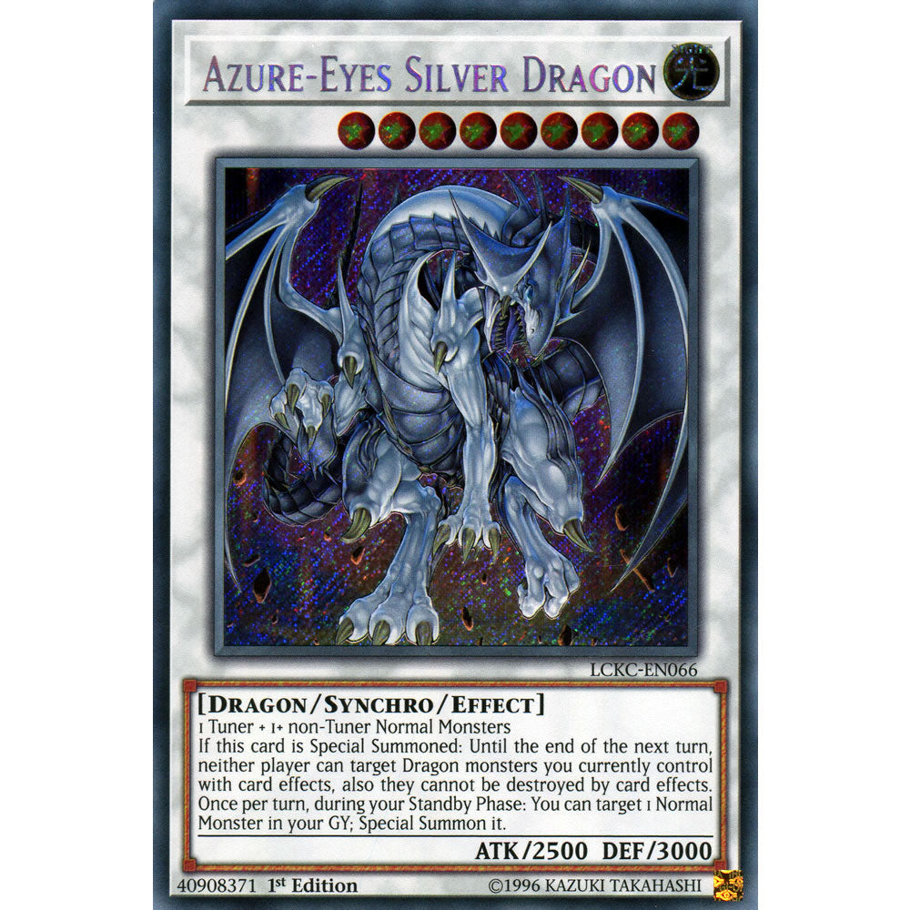 AzureEyes Silver Dragon LCKCEN066 YuGiOh! Card