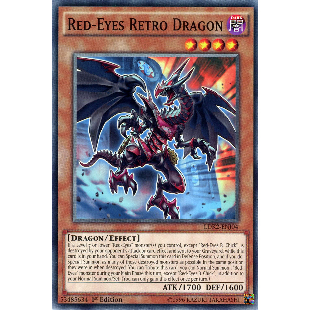 Red-Eyes Retro Dragon LDK2-ENJ04 Yu-Gi-Oh! Card from the Legendary Decks 2 Set