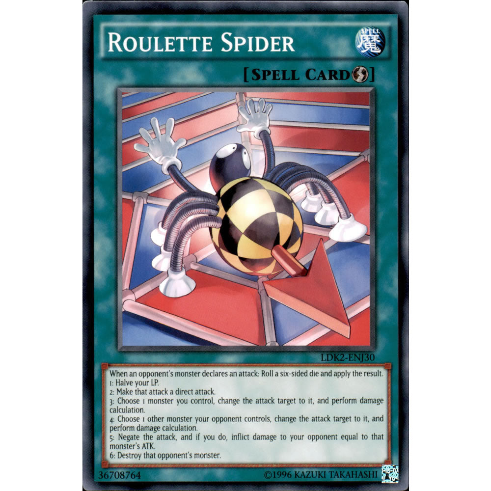 Roulette Spider LDK2-ENJ30 Yu-Gi-Oh! Card from the Legendary Decks 2 Set