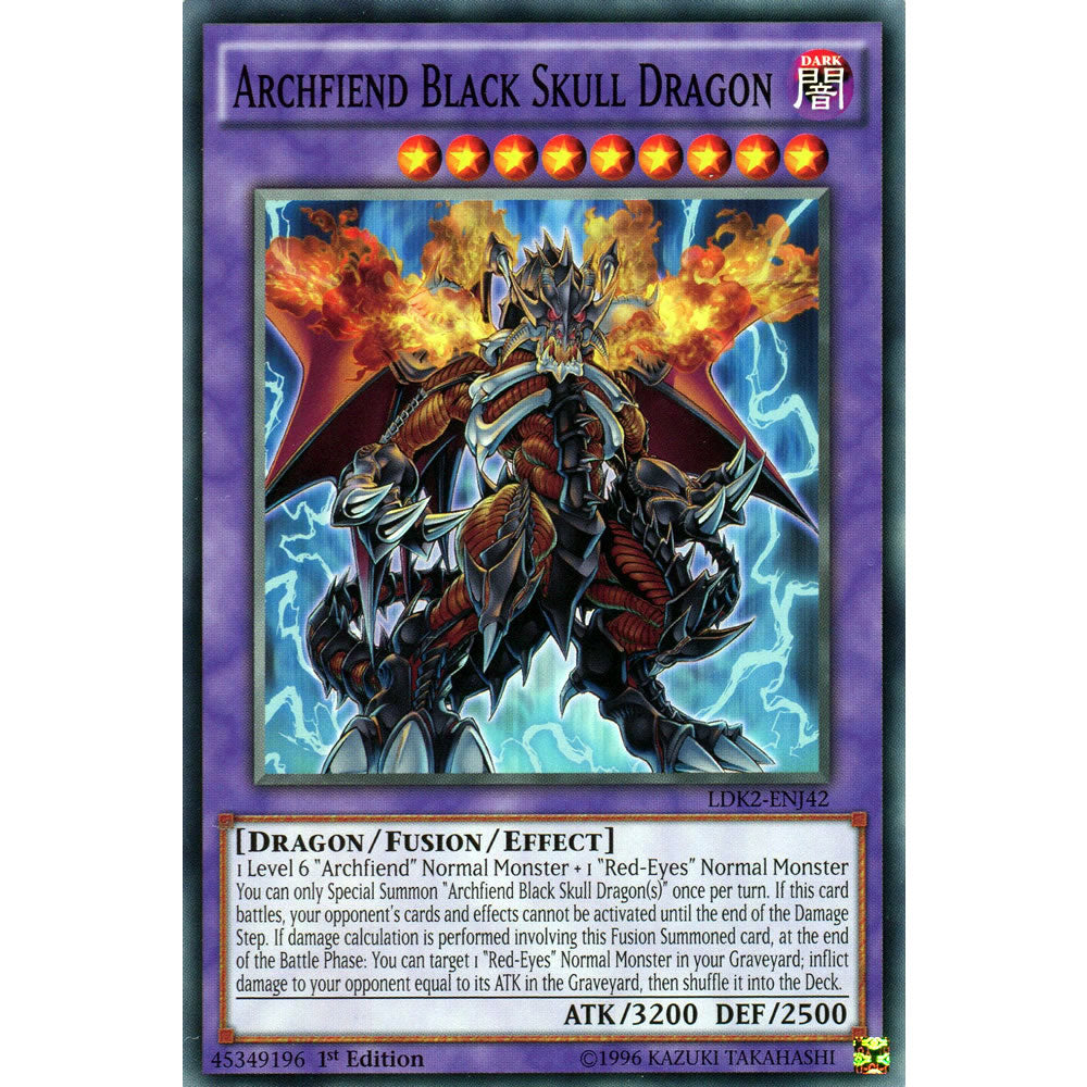 Archfiend Black Skull Dragon LDK2-ENJ42 Yu-Gi-Oh! Card from the Legendary Decks 2 Set