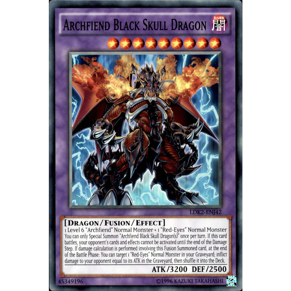 Archfiend Black Skull Dragon LDK2-ENJ42 Yu-Gi-Oh! Card from the Legendary Decks 2 Set