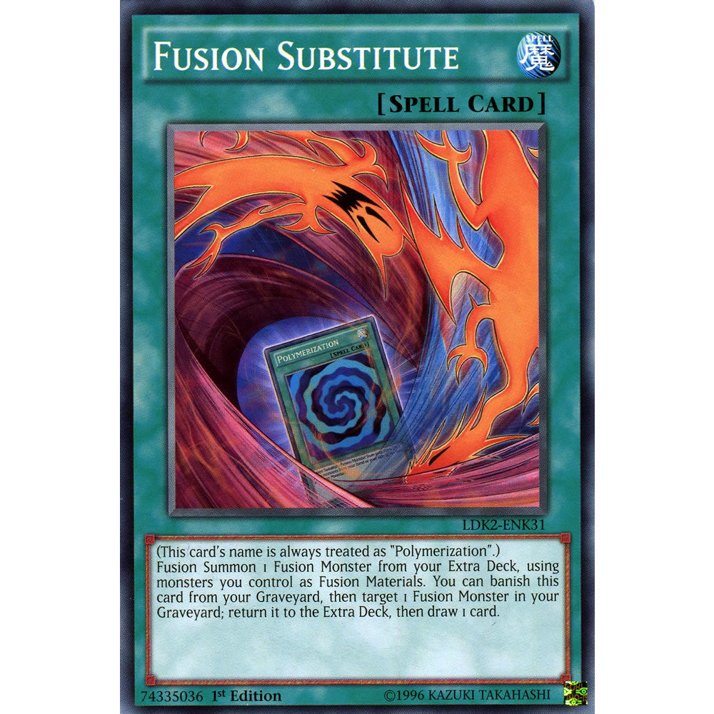 Fusion Substitute LDK2-ENK31 Yu-Gi-Oh! Card from the Legendary Decks 2 Set