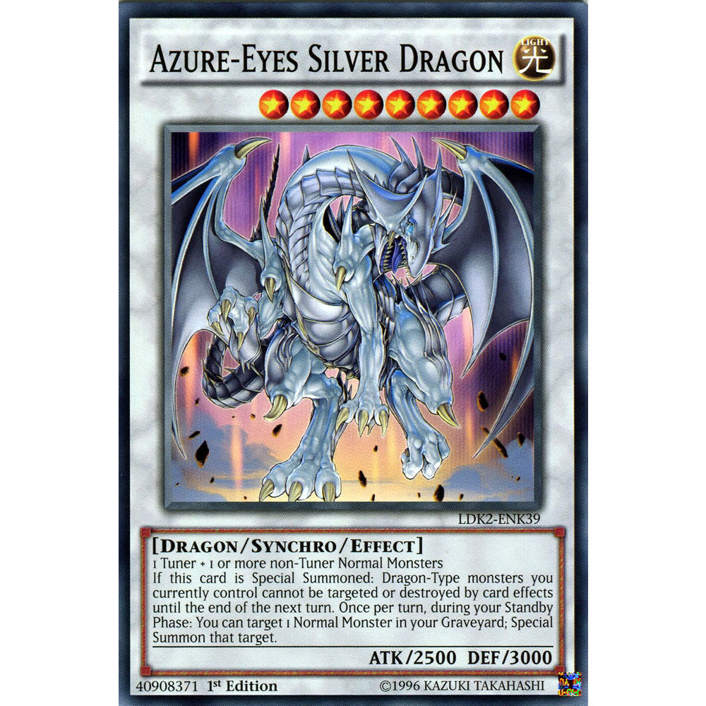 Azure-Eyes Silver Dragon LDK2-ENK39 Yu-Gi-Oh! Card from the Legendary Decks 2 Set