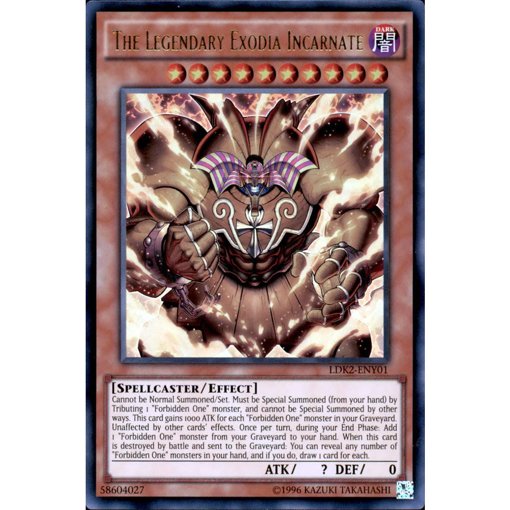 The Legendary Exodia Incarnate LDK2-ENY01 Yu-Gi-Oh! Card from the Legendary Decks 2 Set
