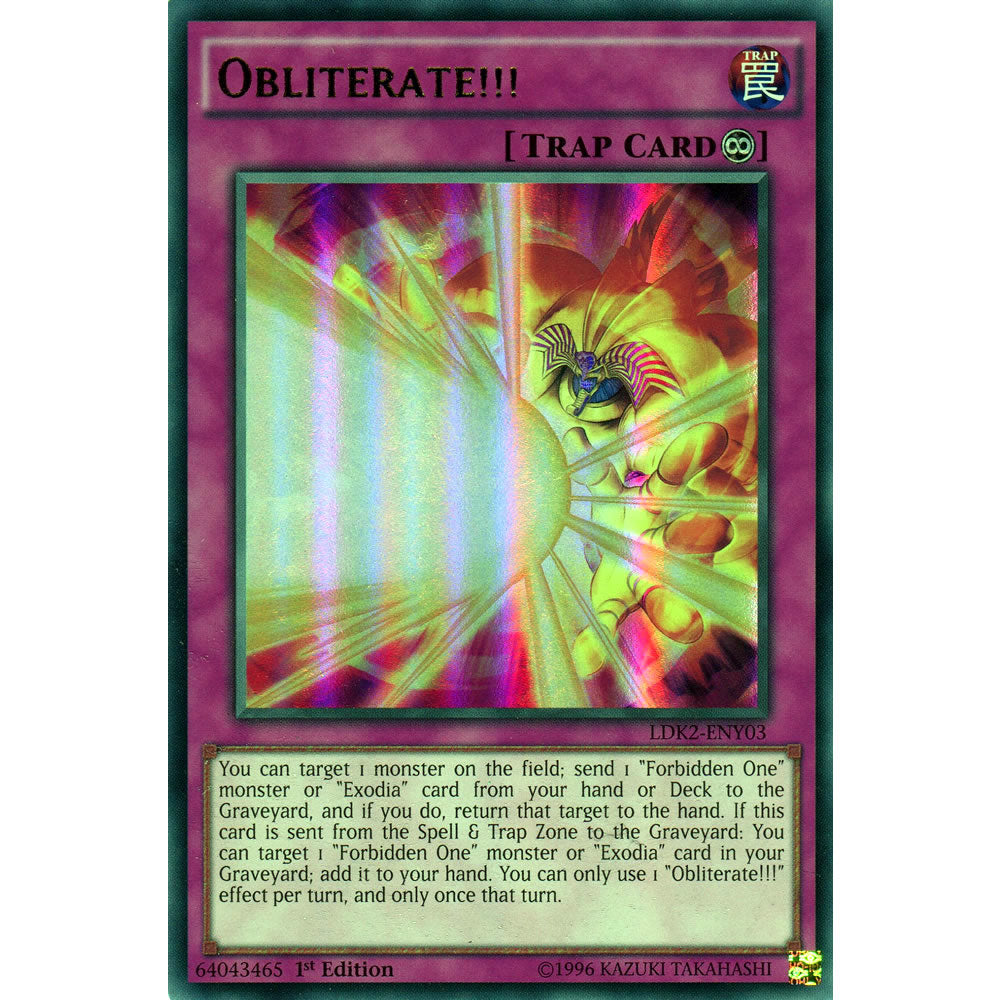 Obliterate!!! LDK2-ENY03 Yu-Gi-Oh! Card - Deckboosters Obliterate!!! LDK2-ENY03 Yu-Gi-Oh! Card - Deckboosters