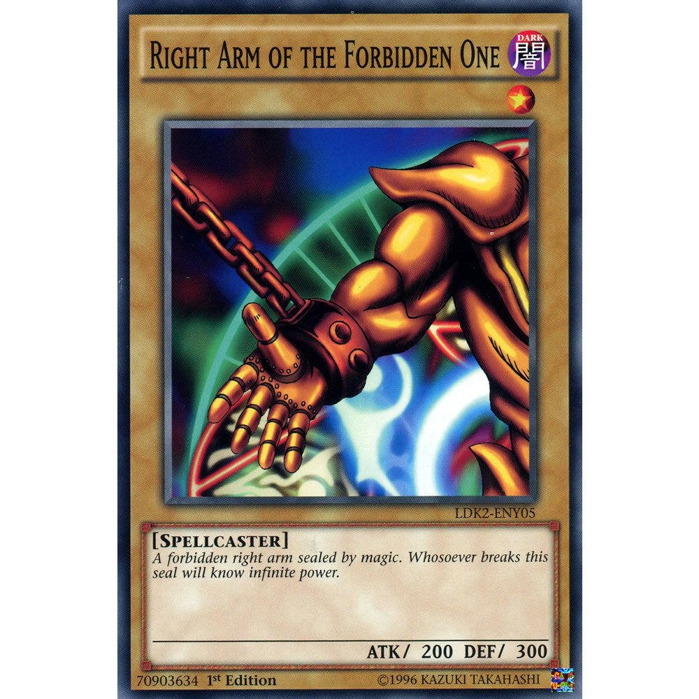 Right Arm of the Forbidden One LDK2-ENY05 Yu-Gi-Oh! Card from the Legendary Decks 2 Set