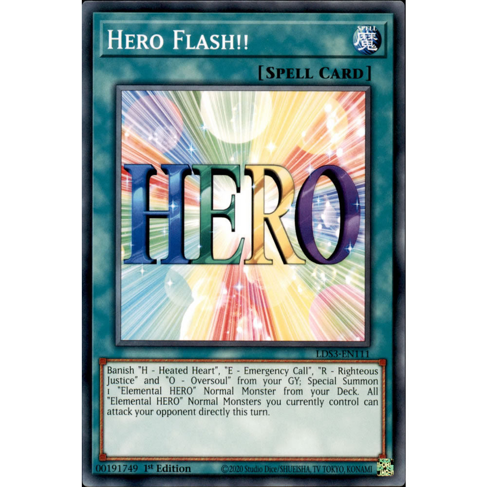 Hero Flash!! LDS3-EN111 Yu-Gi-Oh! Card from the Legendary Duelists: Season 3 Set