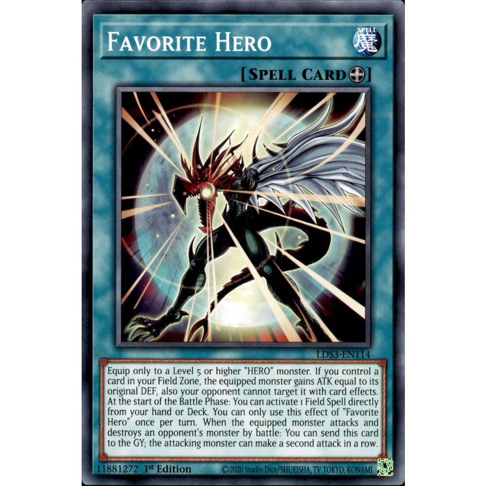 Favorite Hero LDS3-EN114 Yu-Gi-Oh! Card from the Legendary Duelists: Season 3 Set