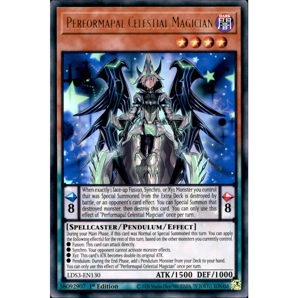 Performapal Celestial Magician LDS3-EN130 Yu-Gi-Oh! Card from the Legendary Duelists: Season 3 Set