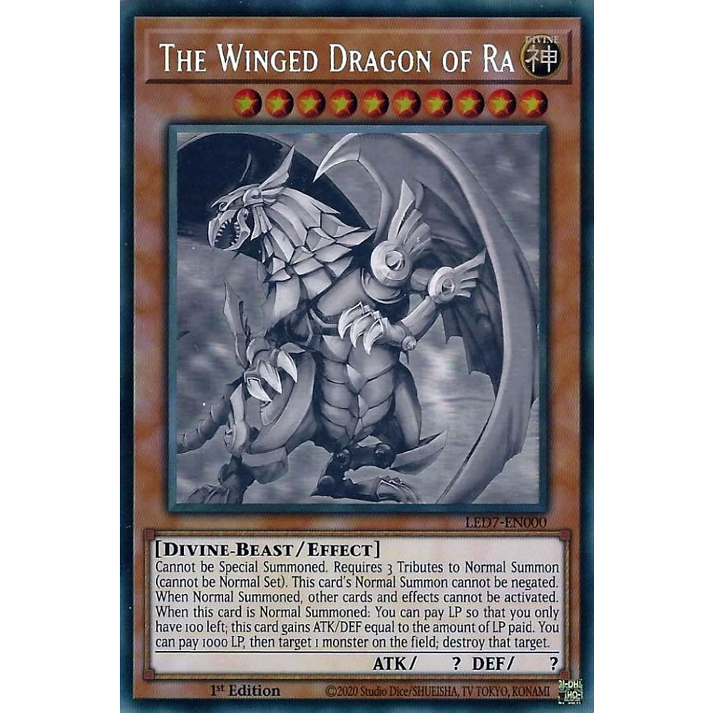 The Winged Dragon of Ra LED7-EN000 Yu-Gi-Oh! Card The Winged Dragon of Ra LED7-EN000 Yu-Gi-Oh! Card