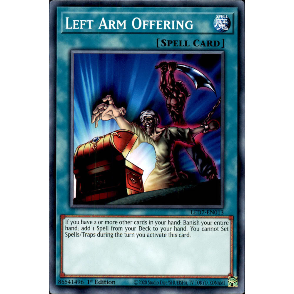 Left Arm Offering LED7-EN013 Yu-Gi-Oh! Card from the Legendary Duelists: Rage of Ra Set