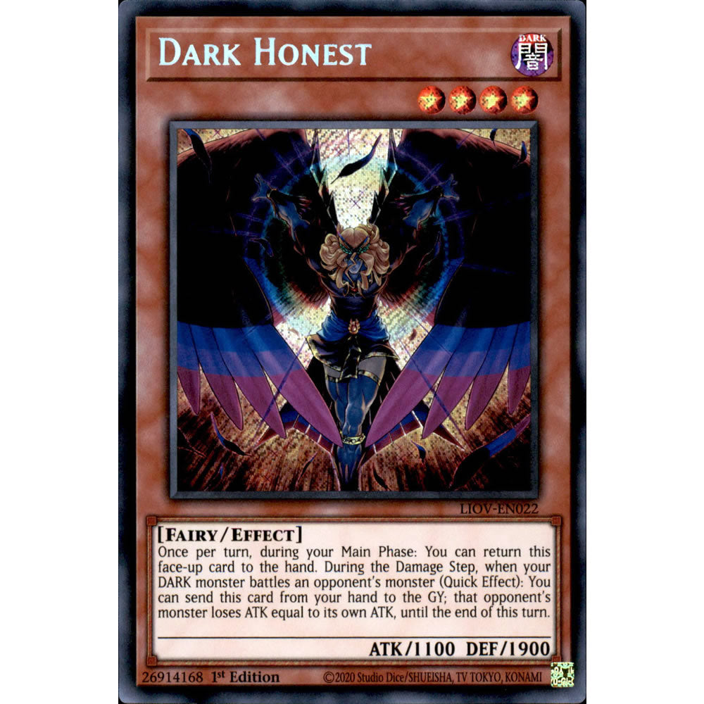 dark honest yugioh card Dark Honest LIOV-EN022 Yu-Gi-Oh! Card