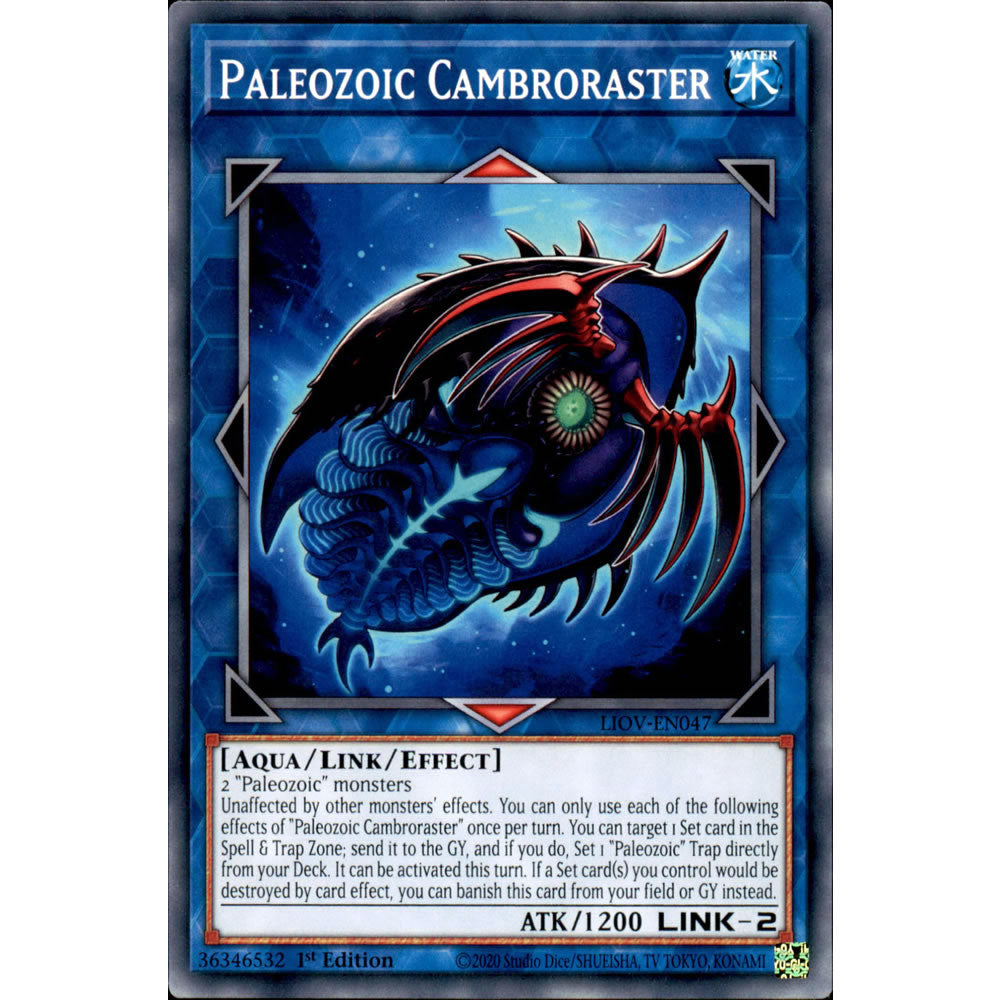 yugioh paleozoic cards Paleozoic Cambroraster LIOV-EN047 Yu-Gi-Oh! Card