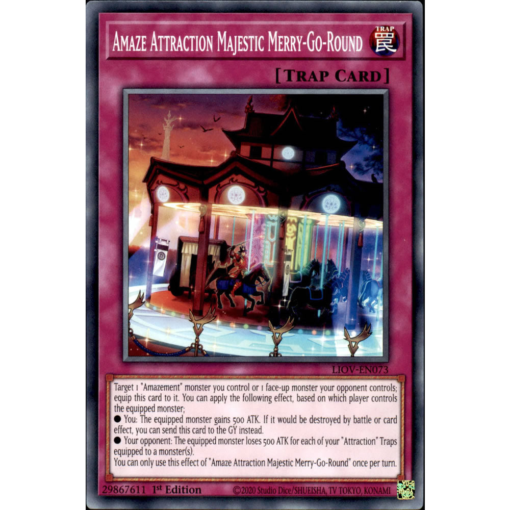 Amaze Attraction Majestic Merry-Go-Round LIOV-EN073 Yu-Gi-Oh! Card from the Lightning Overdrive Set