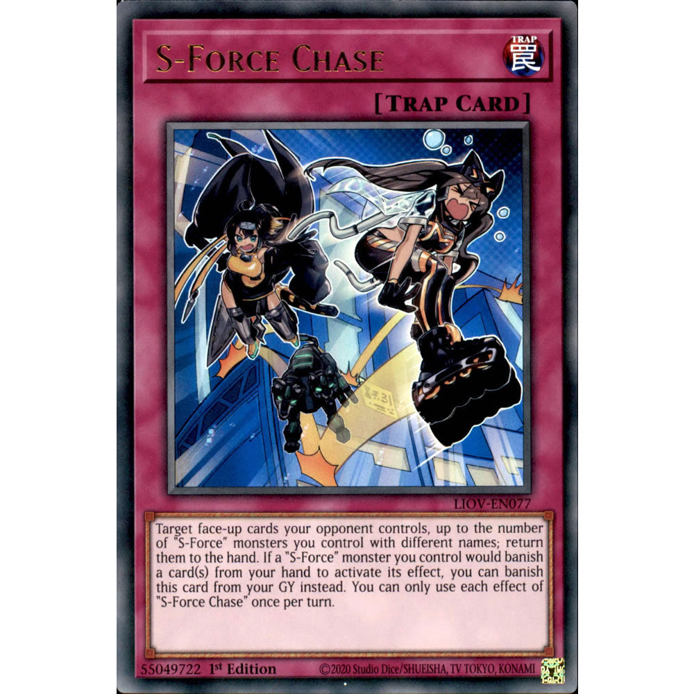 S-Force Chase LIOV-EN077 Yu-Gi-Oh! Card from the Lightning Overdrive Set