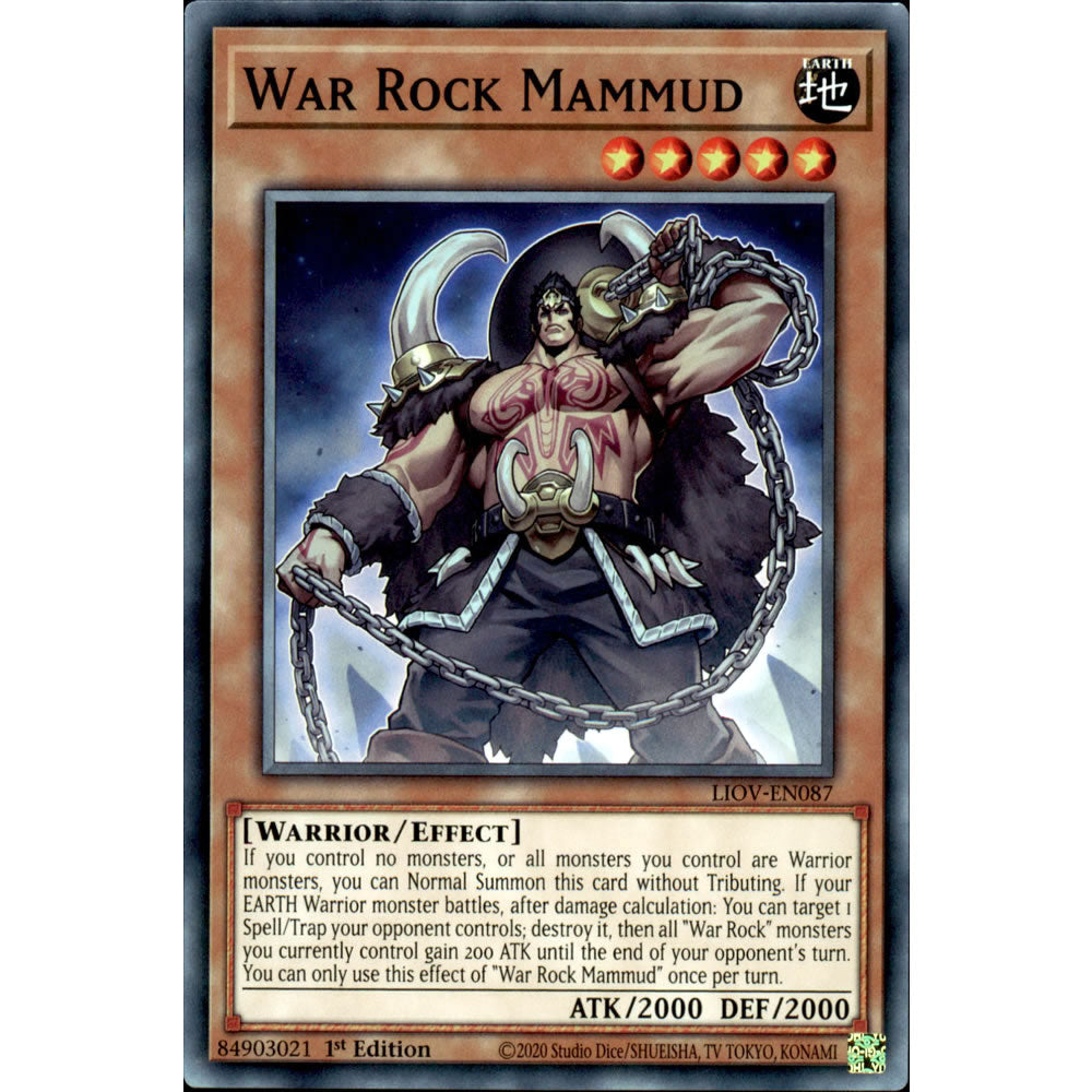 War Rock Mammud LIOV-EN087 Yu-Gi-Oh! Card from the Lightning Overdrive Set