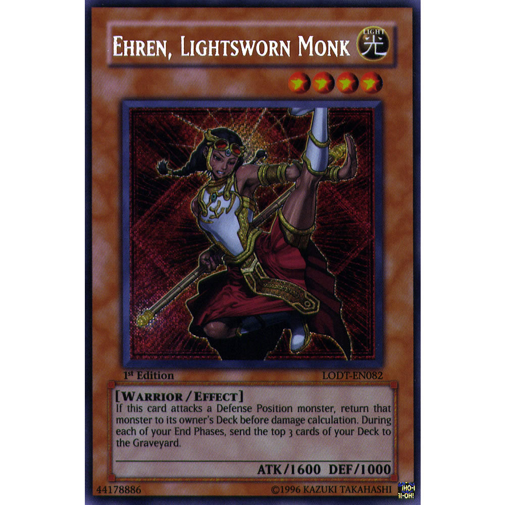 Ehren, Lightsworn Monk LODT-EN082 Yu-Gi-Oh! Card from the Light of Destruction Set