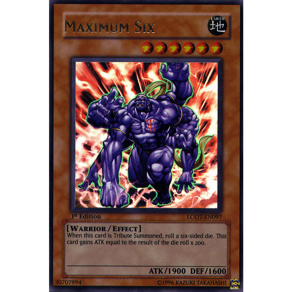 Maximum Six LODT-EN097 Yu-Gi-Oh! Card from the Light of Destruction Set