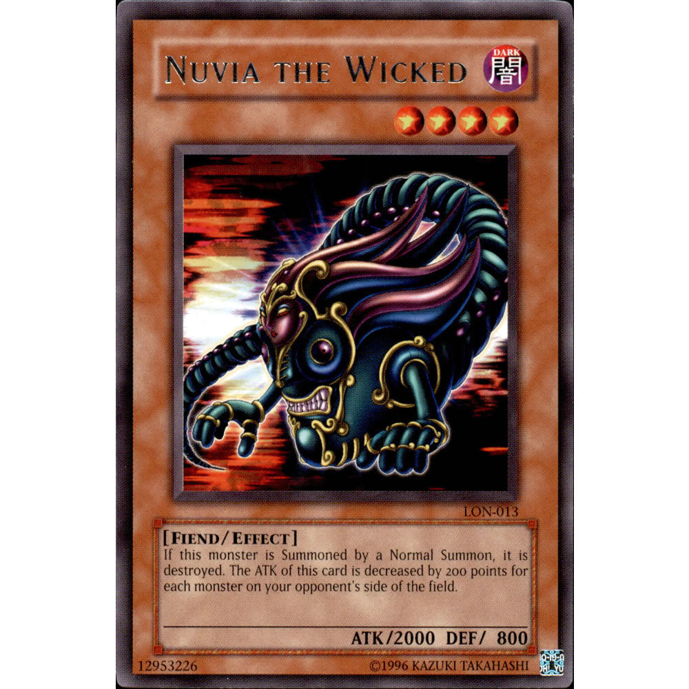 the wicked yugioh cards Nuvia the Wicked LON-013 Yu-Gi-Oh! Card