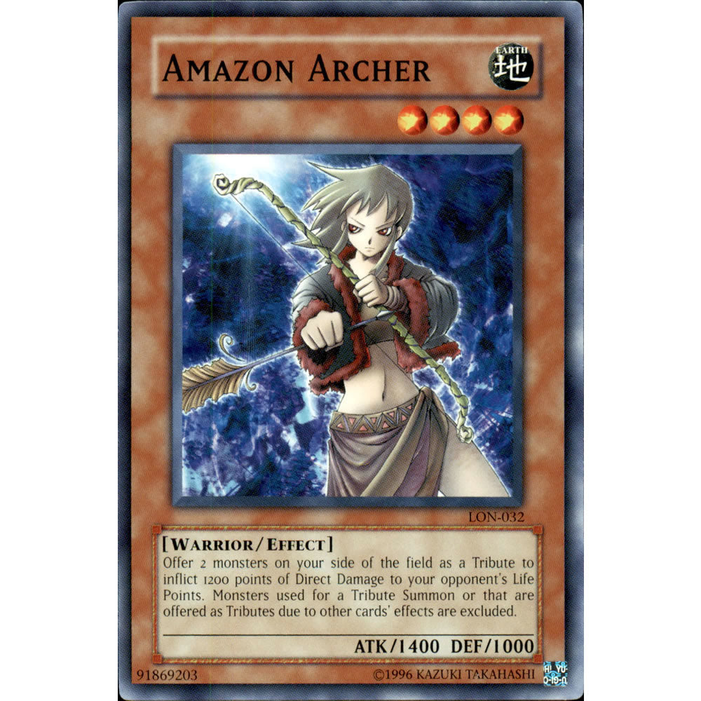 Amazon Archer LON-032 Yu-Gi-Oh! Card - Deckboosters Amazon Archer LON-032 Yu-Gi-Oh! Card - Deckboosters