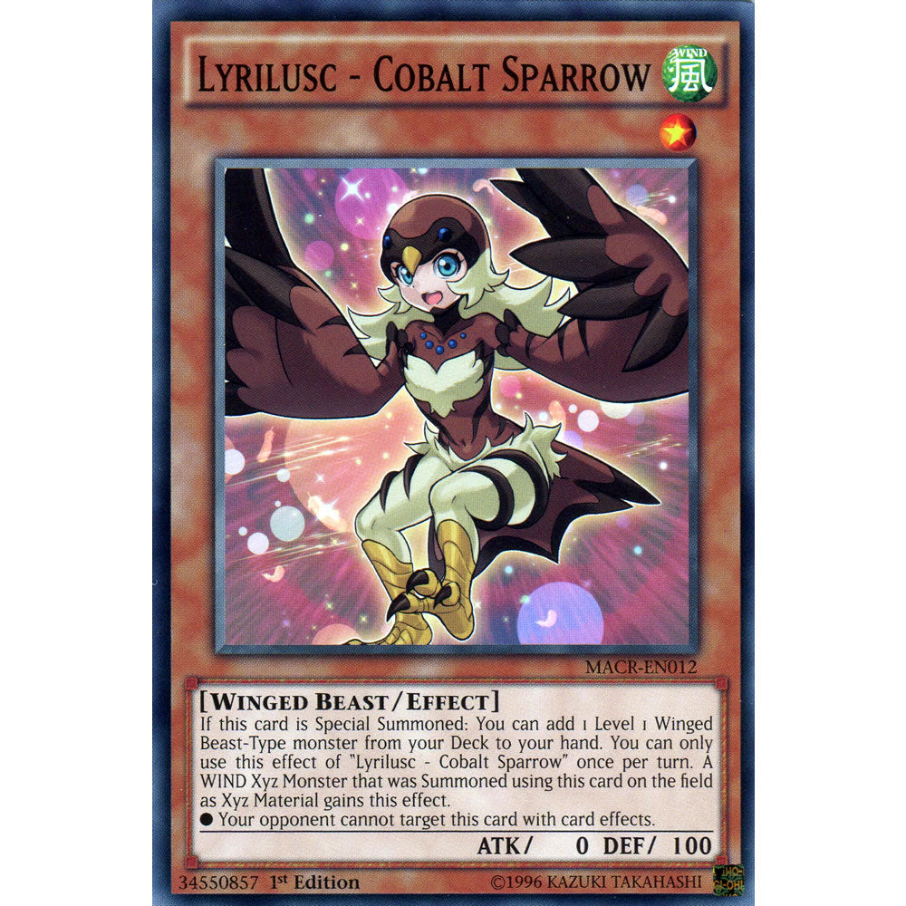 Lyrilusc - Cobalt Sparrow MACR-EN012 Yu-Gi-Oh! Card Lyrilusc - Cobalt Sparrow MACR-EN012 Yu-Gi-Oh! Card